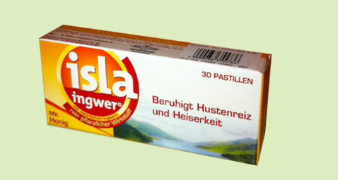 Isla Moos Halspastillen Ingwer & Honig